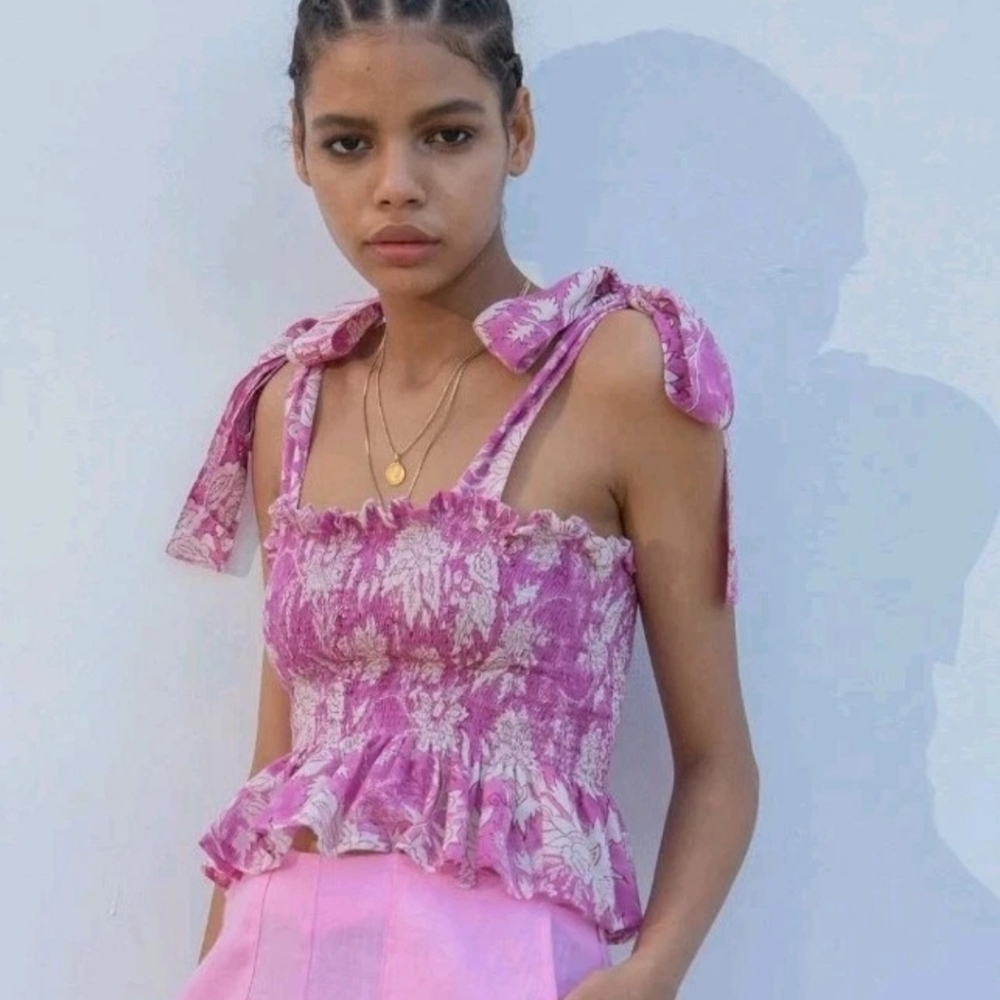 ALIX OF BOHEMIA Jezebel Lily Pink Top M